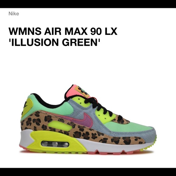 air max 90 lx illusion green/sunset pulse women's shoe 8.5